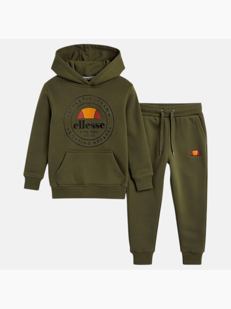 Ellesse - Conjunto casaco com capuz e calças de jogging menino estampado Cáqui - Kiabi
