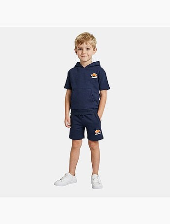 Ellesse - Conjunto t-shirt com capuz e calção menino estampado
