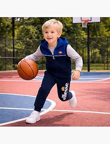 Ellesse - Conjunto t-shirts e calças com casaco acolchoado estampado