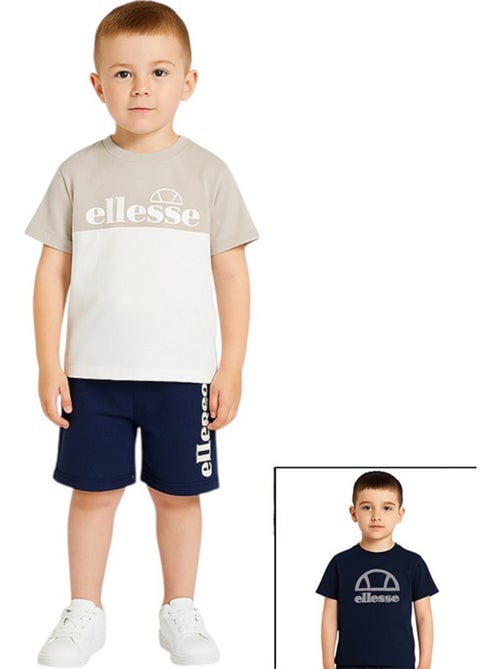 Ellesse - Pack 2 t-shirts e 1 calção menino estampado - Kiabi Ellesse - Pack 2 t-shirts e 1 calção menino estampado - Kiabi