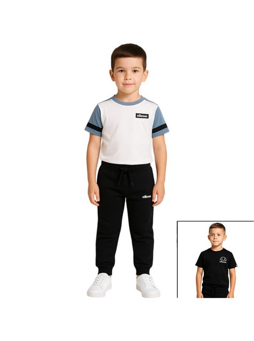 Ellesse - Pack 2 t-shirts e 1 calças de jogging menino estampado - Kiabi Ellesse - Pack 2 t-shirts e 1 calças de jogging menino estampado - Kiabi