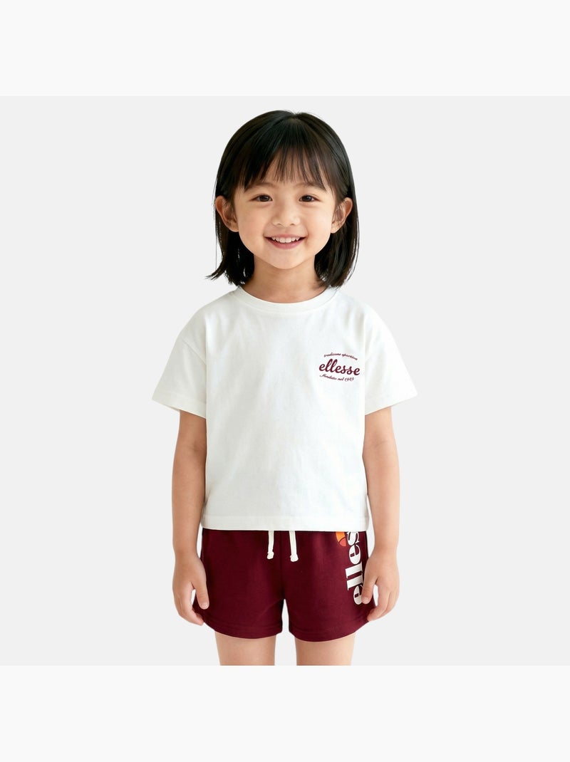 Ellesse - Pack de 2 T-shirts e calções  menina Bordô - Kiabi