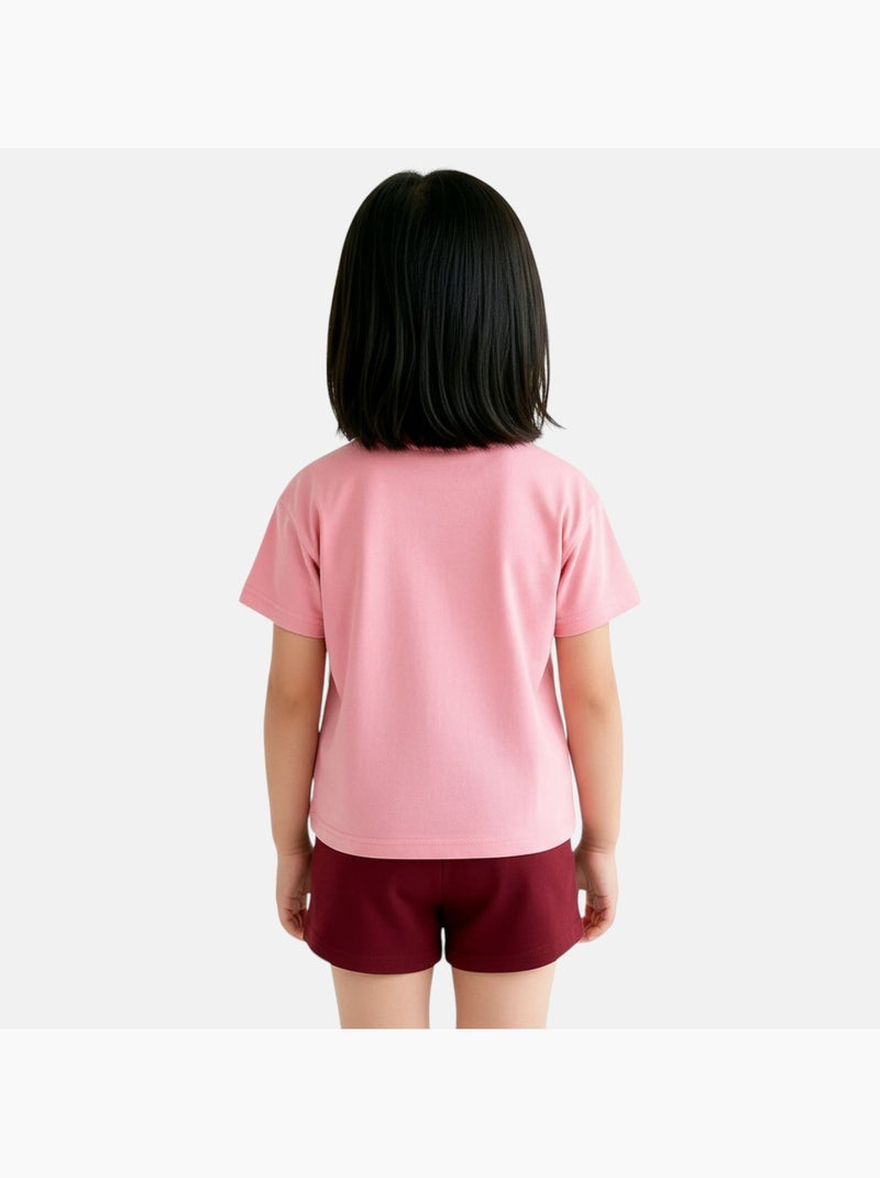 Ellesse - Pack de 2 T-shirts e calções  menina Bordô - Kiabi