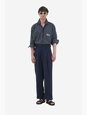 Embroidered striped long sleeve shirt giesto