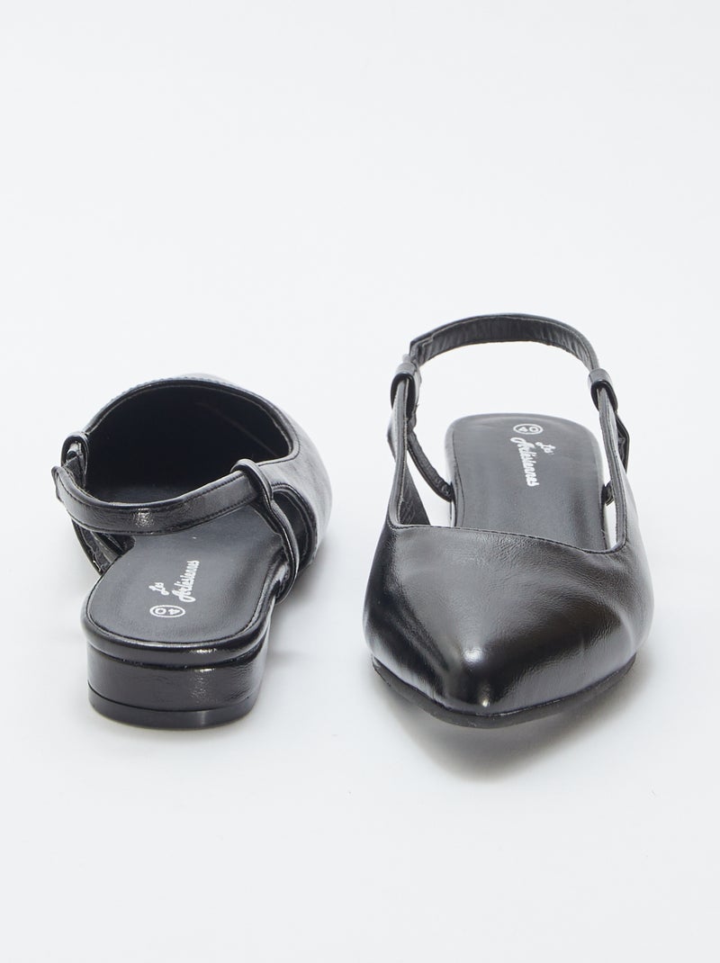 Escarpins abertos com salto PRETO - Kiabi