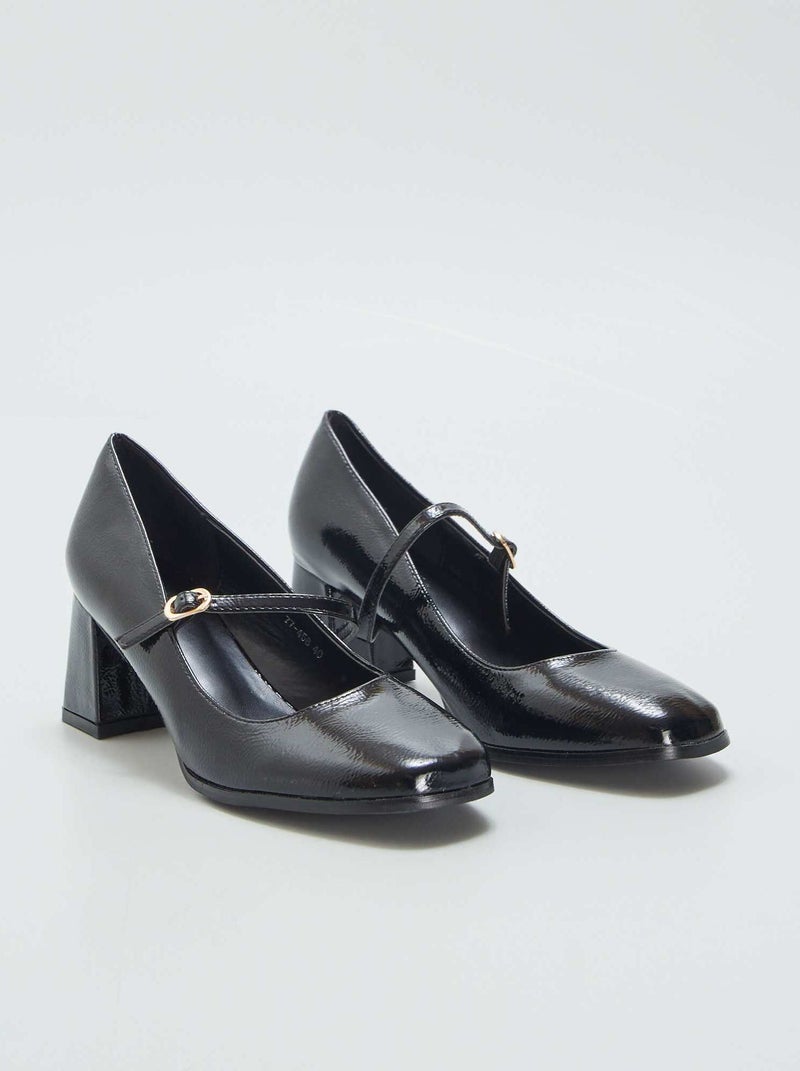 Escarpins babies de verniz PRETO - Kiabi