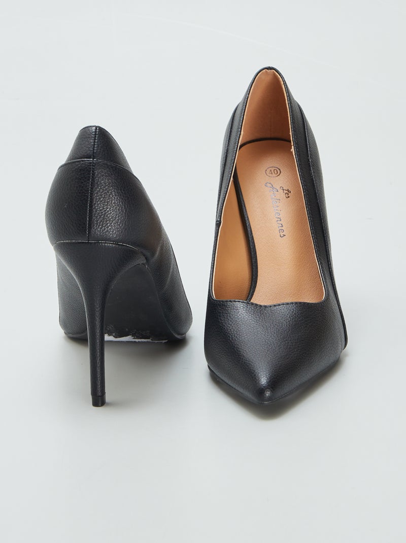 Escarpins com salto agulha PRETO - Kiabi