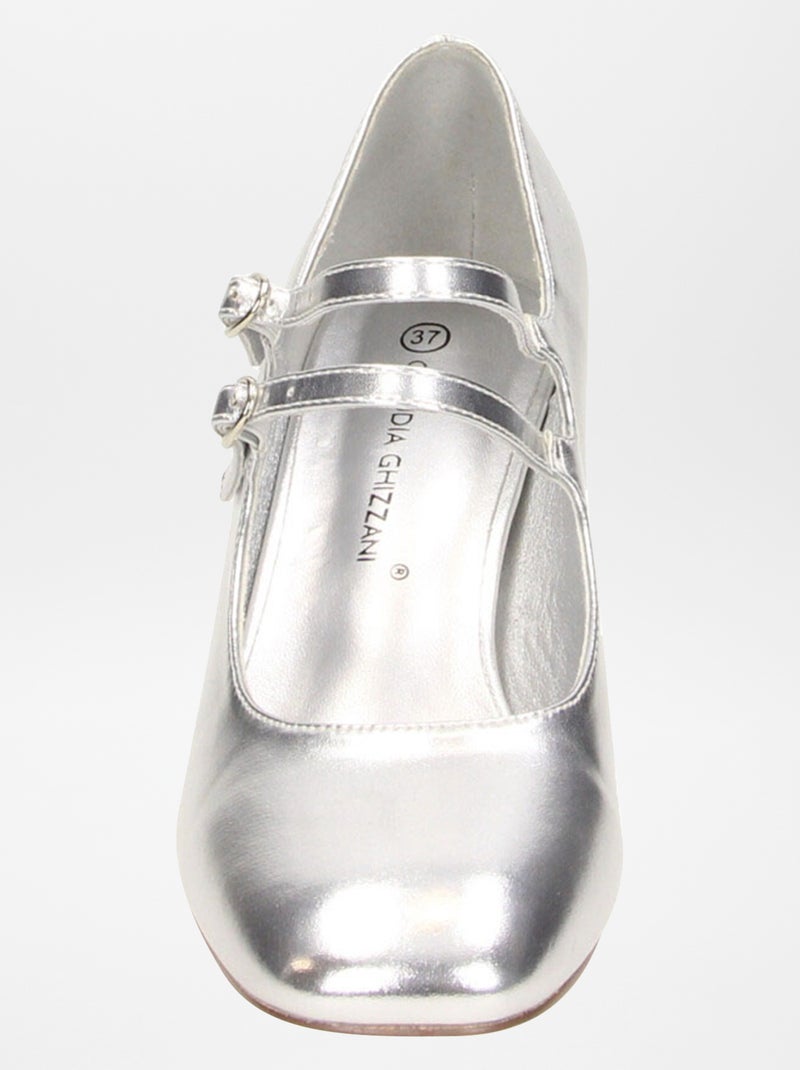 Escarpins com tira dupla BEGE - Kiabi