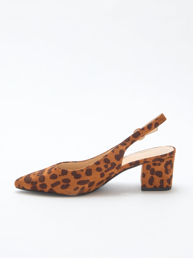 Escarpins de bico fino Castanho - Kiabi