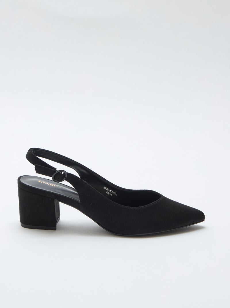 Escarpins de bico fino Preto - Kiabi