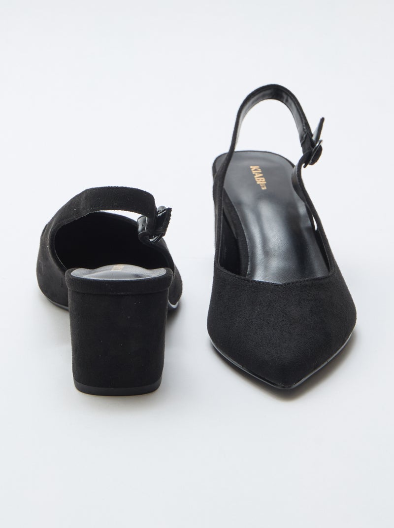 Escarpins de bico fino Preto - Kiabi