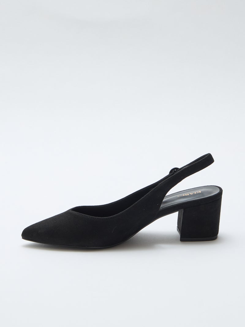 Escarpins de bico fino Preto - Kiabi