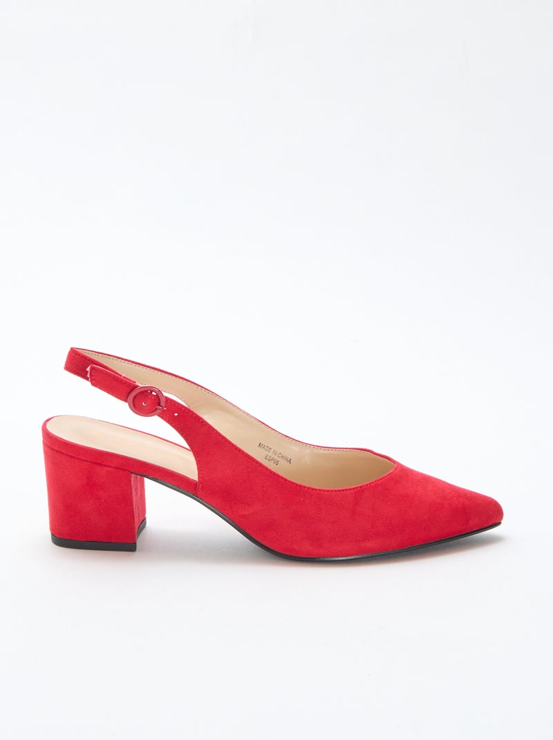 Escarpins de bico fino Vermelho - Kiabi