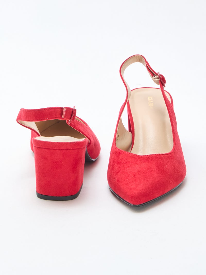Escarpins de bico fino Vermelho - Kiabi