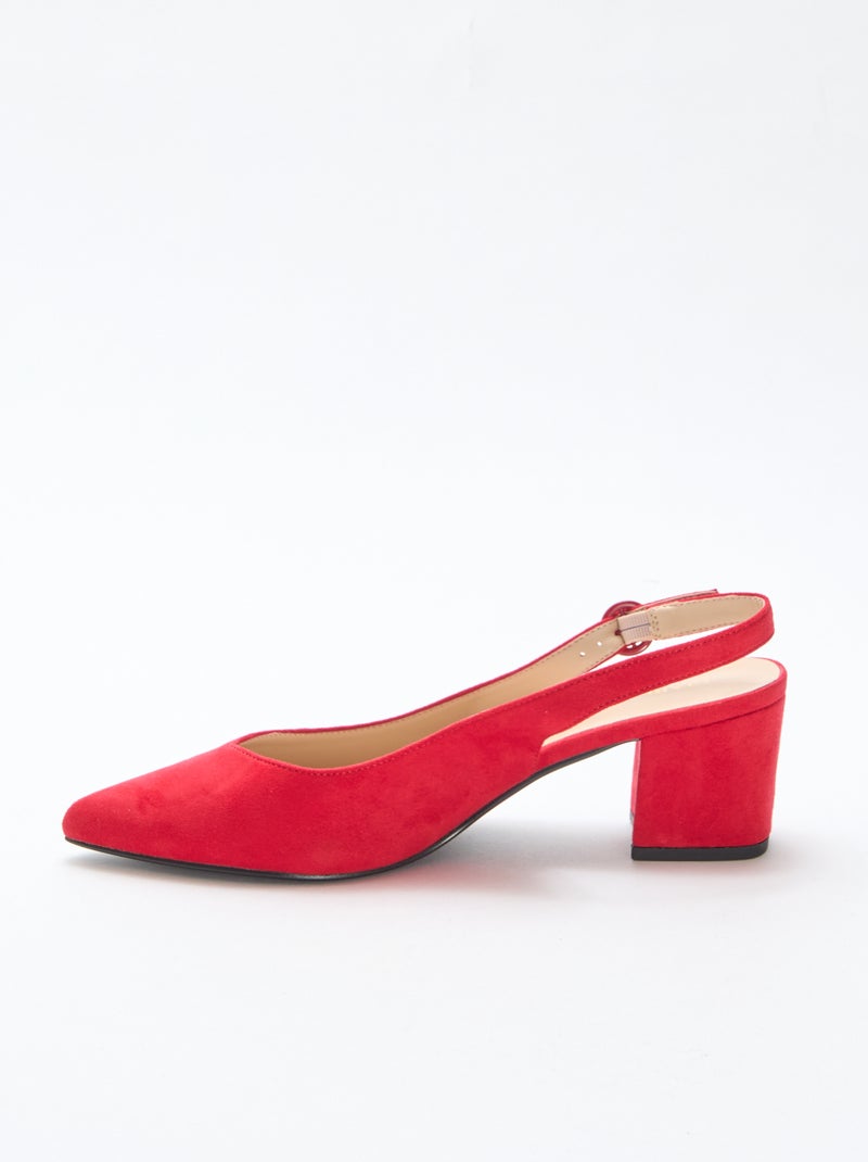 Escarpins de bico fino Vermelho - Kiabi
