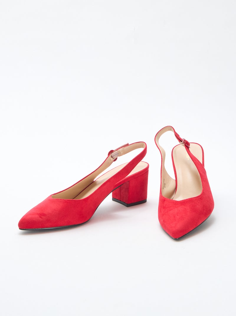 Escarpins de bico fino Vermelho - Kiabi