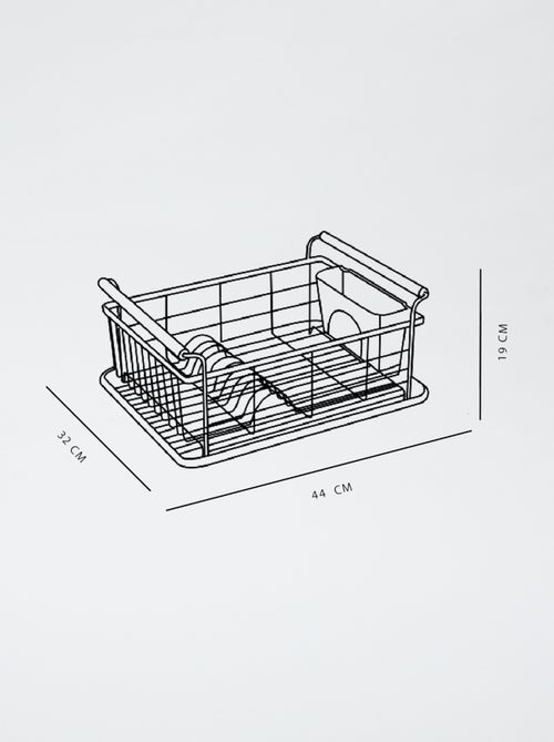 Escorredor de cozinha em metal e pegas em madeira - Kiabi
