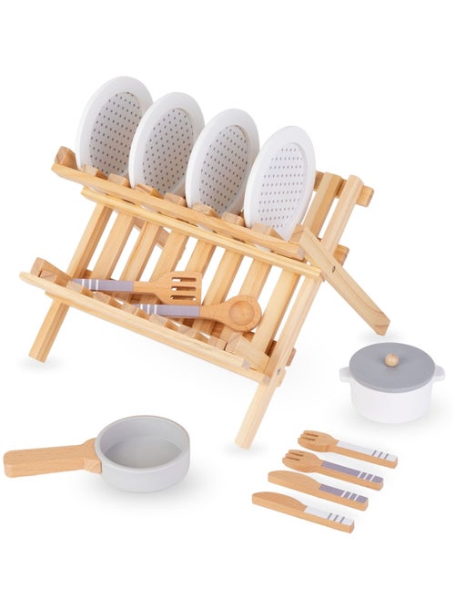 Escorredor e loiça de cozinha em madeira brinquedo mamabrum - Kiabi Escorredor e loiça de cozinha em madeira brinquedo mamabrum - Kiabi
