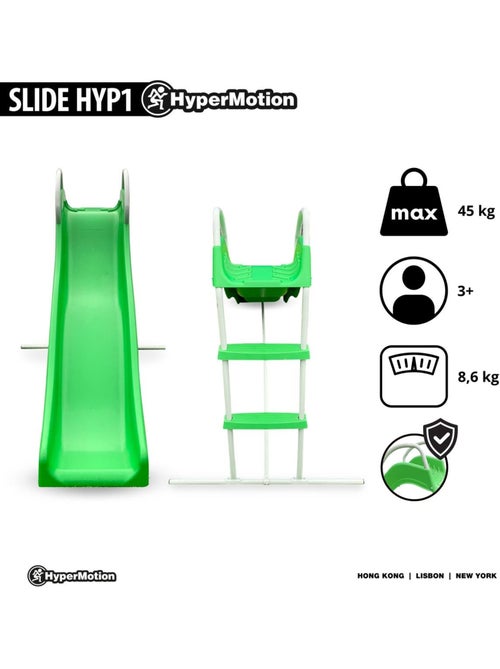 Escorrega de jardim infantil hypermotion com escada, estrutura estável e resistente - Kiabi