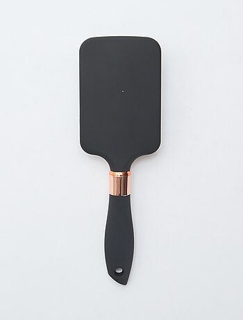 Escova de cabelo quadrada com cabo iridescente