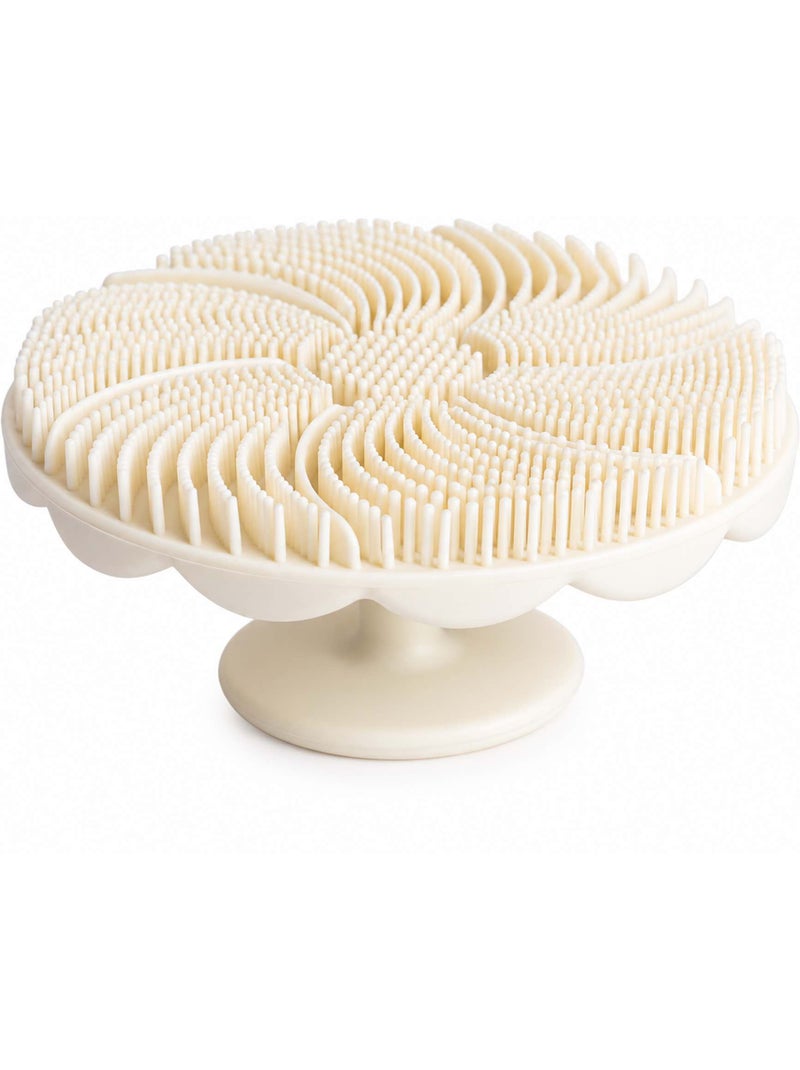 Escova de massagem do couro cabeludo para bebé em silicone | bo jungle Ecru - Kiabi