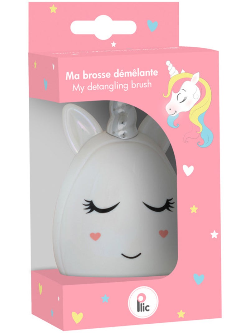 Escova desembaraçadora com unicórnio Rosa/Branco - Kiabi