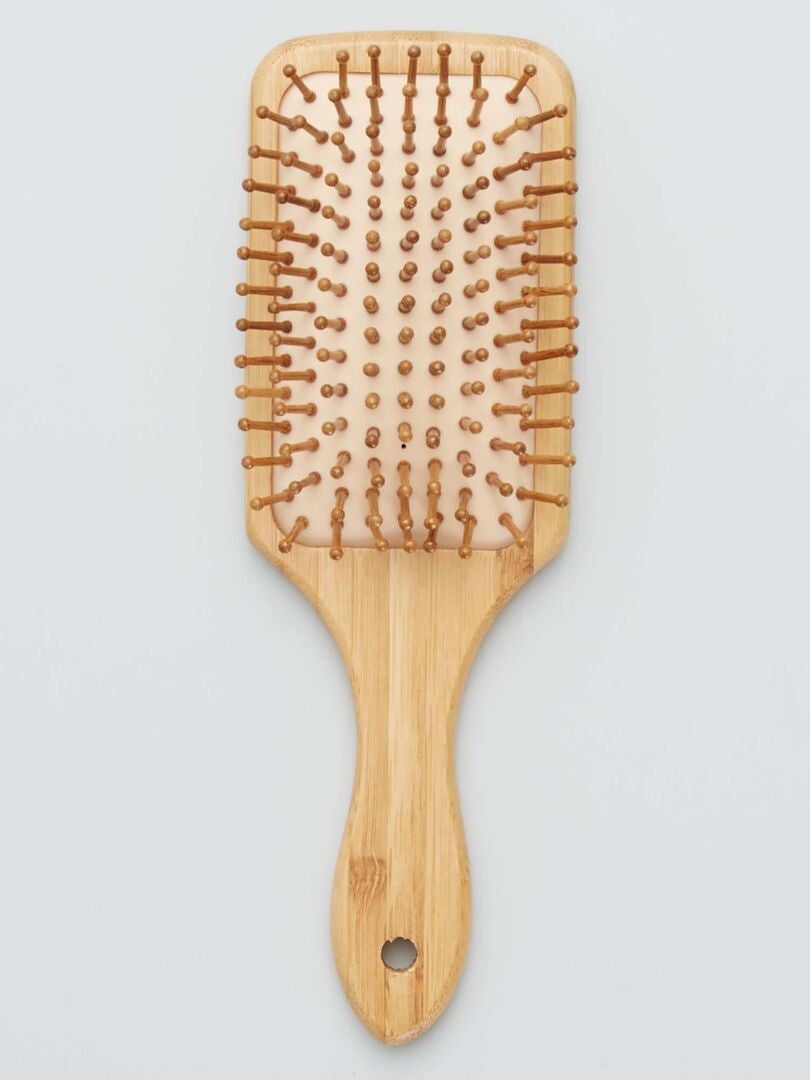 Escova para cabelo em madeira BEGE - Kiabi
