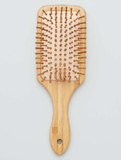 Escova para cabelo em madeira - Kiabi