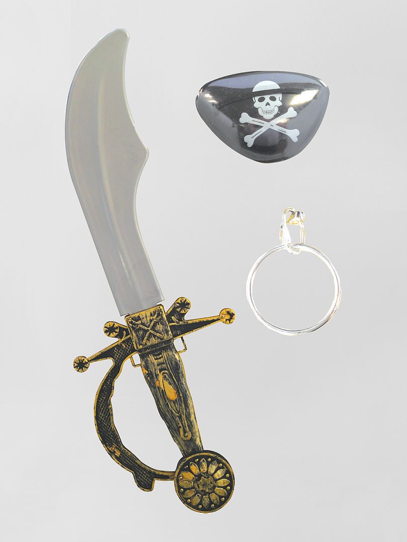 Espada de pirata + pala Preto - Kiabi