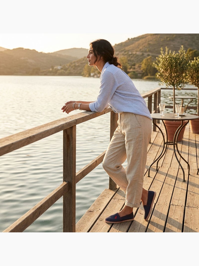 Espadrilhas homem ozabi algodão tela verão espanha Azul-marinho - Kiabi