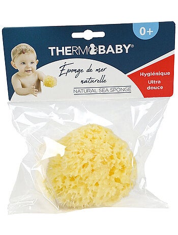 Esponja do mar natural em favo thermobaby para banho de bebé