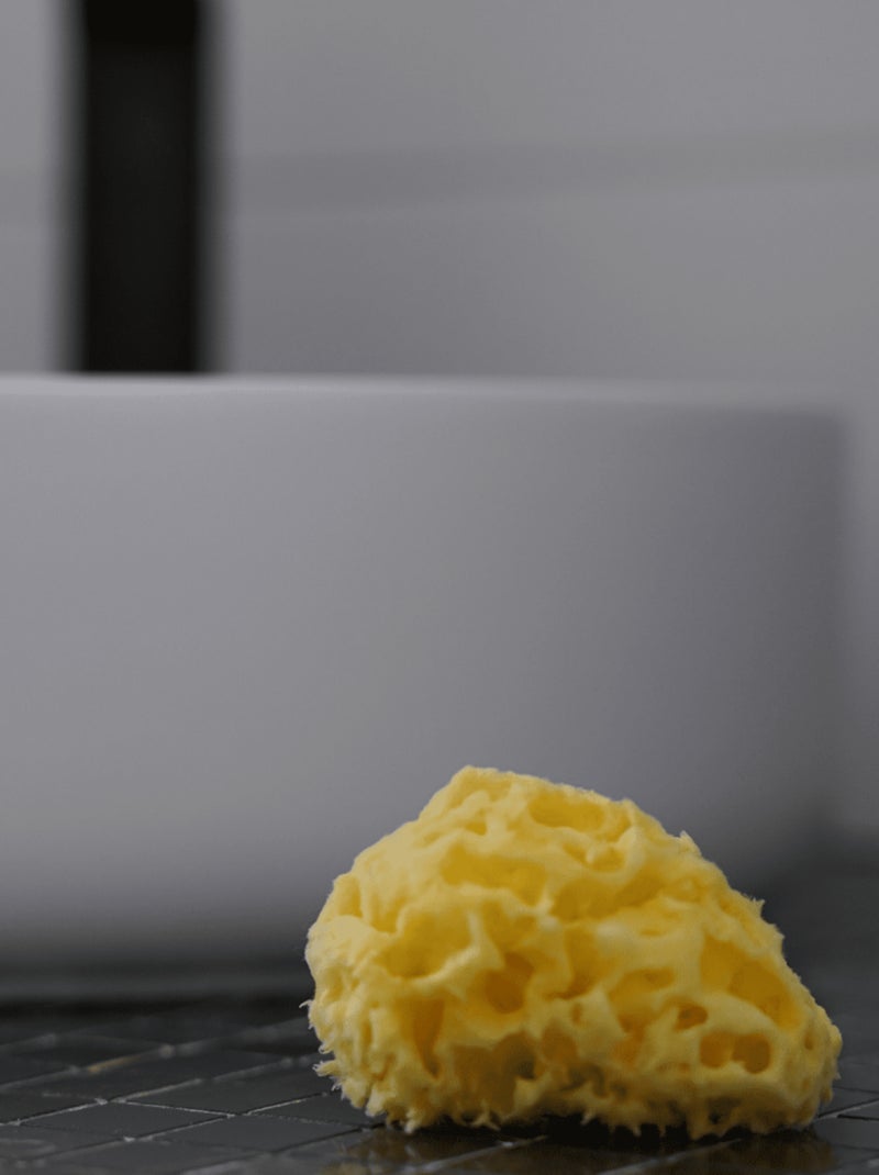Esponja do mar natural em favo thermobaby para banho de bebé Amarelo - Kiabi