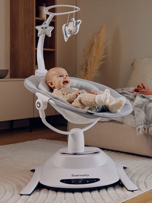 Espreguiçadeira elétrica 360° LIONELO Bella – Leve – 12 melodias – 6 modos – Comando à distância - Kiabi Espreguiçadeira elétrica 360° LIONELO Bella – Leve – 12 melodias – 6 modos – Comando à distância - Kiabi