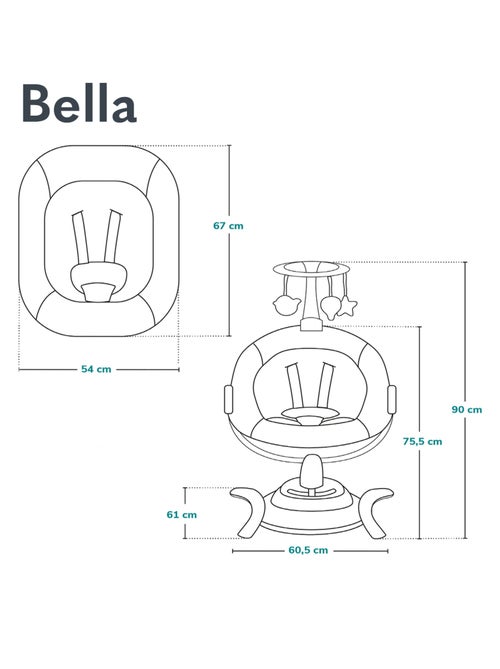 Espreguiçadeira elétrica 360° LIONELO Bella – Leve – 12 melodias – 6 modos – Comando à distância - Kiabi Espreguiçadeira elétrica 360° LIONELO Bella – Leve – 12 melodias – 6 modos – Comando à distância - Kiabi