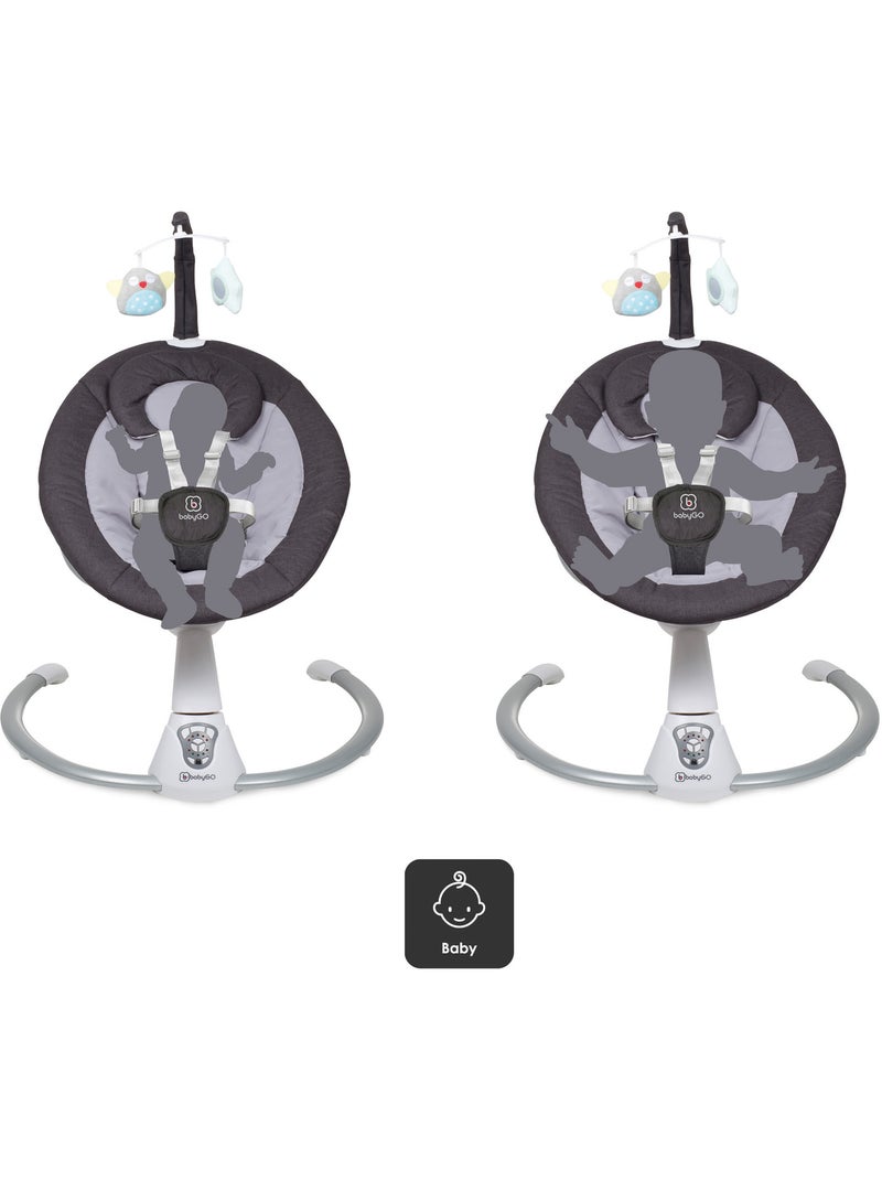 Espreguiçadeira para bebé homey - babygo Branco Cinza - Kiabi