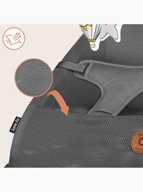 Espreguiçadeira para bebé LIONELO June Air – Circulação de ar – Leve – Dobragem plana - Kiabi Espreguiçadeira para bebé LIONELO June Air – Circulação de ar – Leve – Dobragem plana - Kiabi