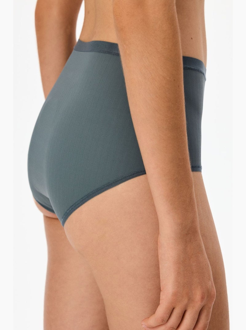 Essentials cueca de cintura subida penti Cinza - Kiabi