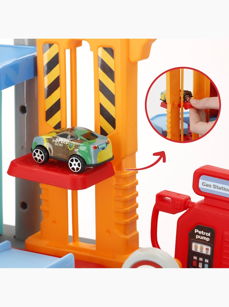 Estacionamento urbano 2 em 1 com 3 carros de metal e estojo portátil (47x24x66 cm) speed & go N/D - Kiabi