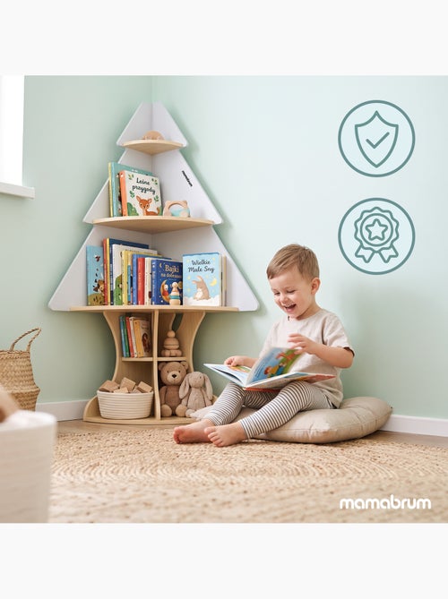 Estante de canto infantil arvore madeira cinzento brinquedos mamabrum - Kiabi Estante de canto infantil arvore madeira cinzento brinquedos mamabrum - Kiabi