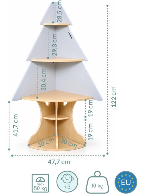 Estante de canto infantil arvore madeira cinzento brinquedos mamabrum - Kiabi Estante de canto infantil arvore madeira cinzento brinquedos mamabrum - Kiabi