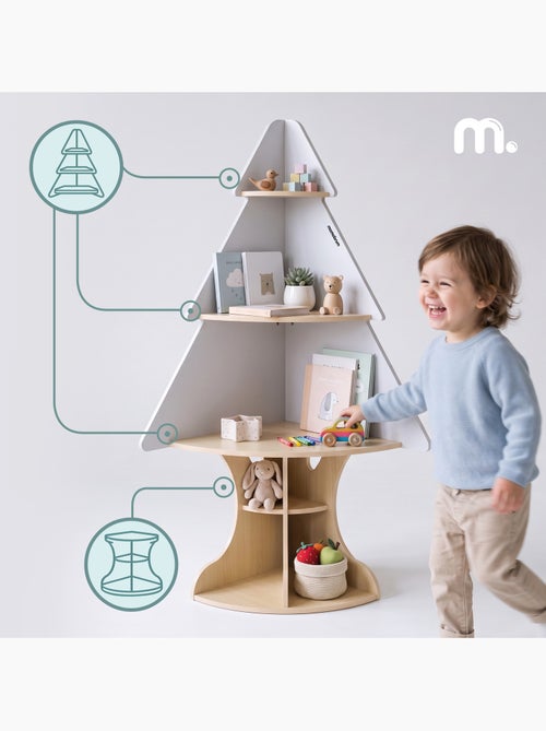 Estante de canto infantil arvore madeira cinzento brinquedos mamabrum - Kiabi Estante de canto infantil arvore madeira cinzento brinquedos mamabrum - Kiabi