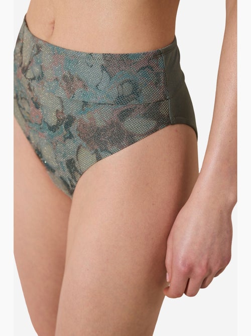 Estela vintage parte de baixo de biquíni de cintura subida com detalhe em mesh penti - Kiabi Estela vintage parte de baixo de biquíni de cintura subida com detalhe em mesh penti - Kiabi