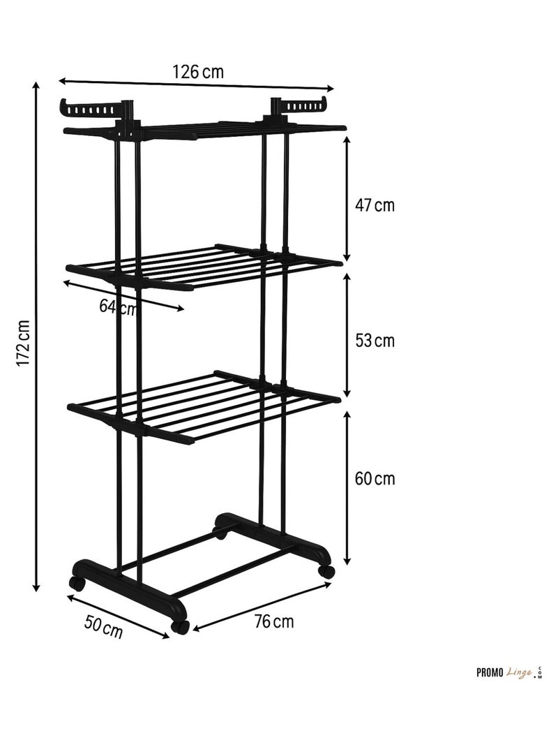 Estendais métal promo linge Preto - Kiabi