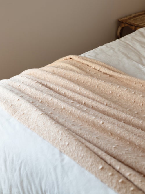 Estendal de cama / estola de mohair às pintas - Kiabi