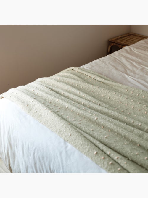 Estendal de cama / estola de mohair às pintas - Kiabi Estendal de cama / estola de mohair às pintas - Kiabi