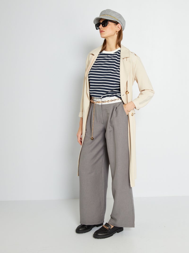 Estilo marinheiro em jersey com joias de fantasia BEGE - Kiabi