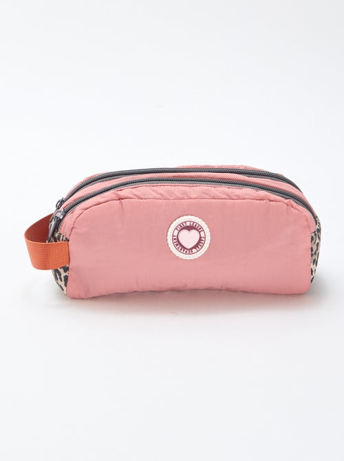 Estojo color block duplo compartimento - Kiabi