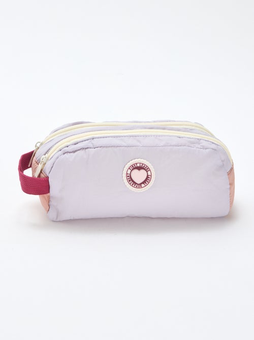 Estojo color block duplo compartimento - Kiabi