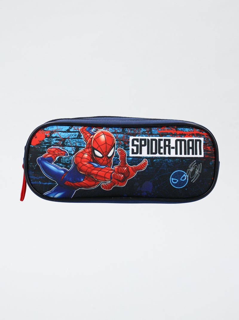 Estojo com compartimento duplo 'Homem-Aranha' Azul - Kiabi