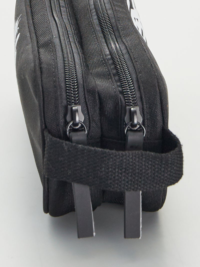 Estojo com compartimento duplo PRETO - Kiabi
